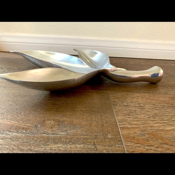 1970s Banana Leaf serving dish tray signed Bruce Fox - Picture 7 of 8